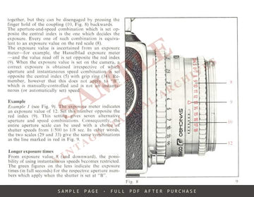 Hasselblad 500C Instruction Book – English – sample page 2