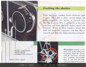 Hasselblad 1000F Instruction Book – English, 1953 Edition, 35 Pages – sample page 2 (watermarked preview)