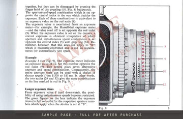 Hasselblad 500C/M Instruction Manual – English – sample page 2 (watermarked preview)