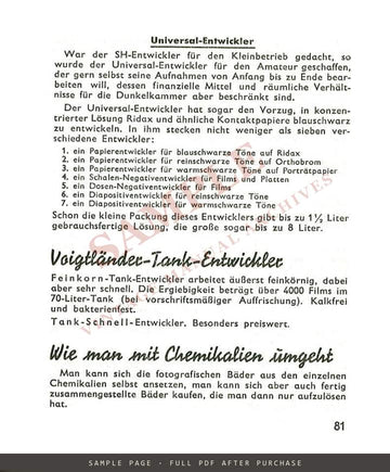 Voigtländer Foto-Taschenbuch 1939 – German Photographer's Pocket Book – sample page 2 (watermarked preview)