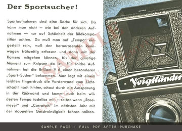 Voigtländer Brillant V6 – German Folder, May 1937 – sample page 2 (watermarked preview)