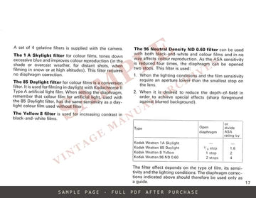 Bolex H16 RX-5 and SB / SBM Reflex Cameras – Instruction Manual, English – sample page 2 (watermarked preview)