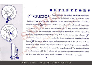 Graflite by Graflex – Instruction Manual, English – sample page 2 (watermarked preview)