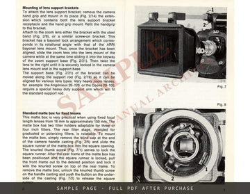 Arriflex 35 BL – Instruction Manual, English – sample page 2 (watermarked preview)