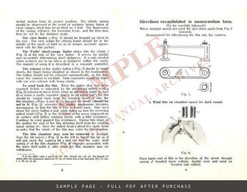 Directions for Using the Leitz 'Leica' Camera – E. Leitz Inc., New York, July 1928 – sample page 2 (watermarked preview)