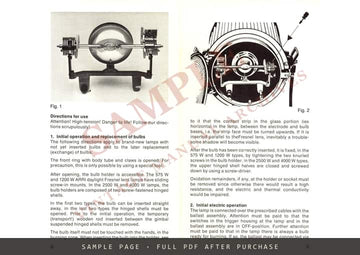 ARRI "Apollo Daylight" Fresnel Lens Lamp with HMI Bulbs – Directions for Use, June 1978 – sample page 3 (watermarked preview)