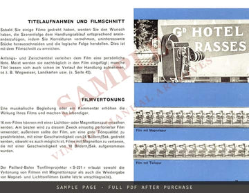 Bolex H16 Reflex-Kamera – Gebrauchsanweisung, German – sample page 3 (watermarked preview)
