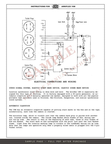 Arriflex 16M and 16M/B – Operating Manual, English – sample page 3 (watermarked preview)