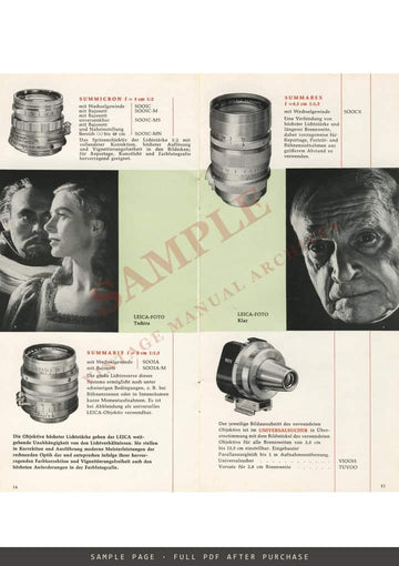 Das Leica System – Ernst Leitz Wetzlar Information Prospectus, German – sample page 3 (watermarked preview)