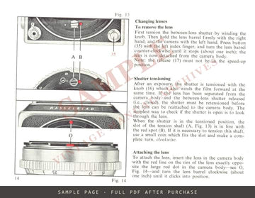Hasselblad 500C Instruction Book – English – sample page 3