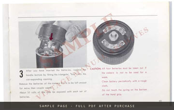 Minolta Autopak-8 S6 Super 8 Movie Camera – Owner's Manual in English – sample page 3 (watermarked preview)