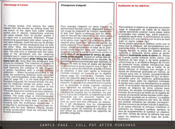 Linhof Master Technika 9x12cm / 4x5in Instruction Manual – Multilingual – sample page 3 (watermarked preview)