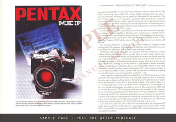 Asahi Pentax & Pentax SLR 35mm Cameras 1952–1989 – Collectors' Guide by Danilo Cecchi – sample page 4 (watermarked preview)
