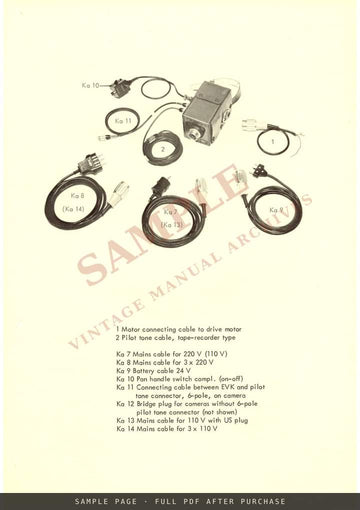 ARRI Electric Distribution Box for Arriflex 35 – Technical Information, November 1967 – sample page 3 (watermarked preview)