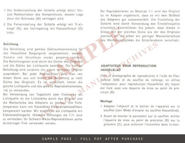 Hasselblad Copy Holder – Instructions, Multilingual – sample page 3