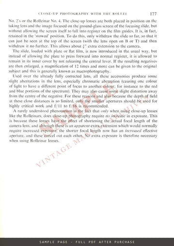 Rollei Manual, 5th Edition – The Complete Book of Twin-Lens Photography by Alec Pearlman – sample page 3 (watermarked preview)