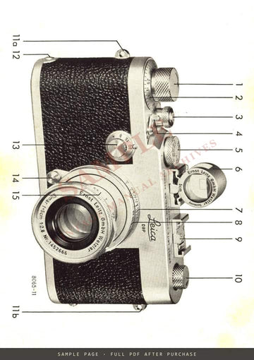 Leica Ig – Additional Instructions, Ernst Leitz Leaflet with Brilliant Finder Note – sample page 3 (watermarked preview)