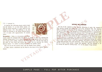 Beautyflex Model D Reflex Camera – Instructions for Use, English – sample page 3 (watermarked preview)