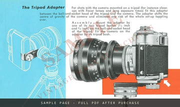Voigtländer-Zoomar 1:2.8 for Bessamatic – Instructions, English – sample page 3 (watermarked preview)