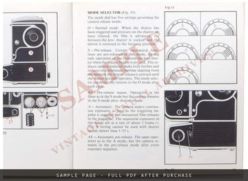 Hasselblad 500C/M, 500EL/M and SWC/M – Instruction Manual – sample page 3 (watermarked preview)