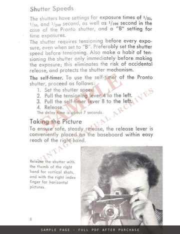 Agfa Billy I – Directions for Use, English – sample page 3 (watermarked preview)