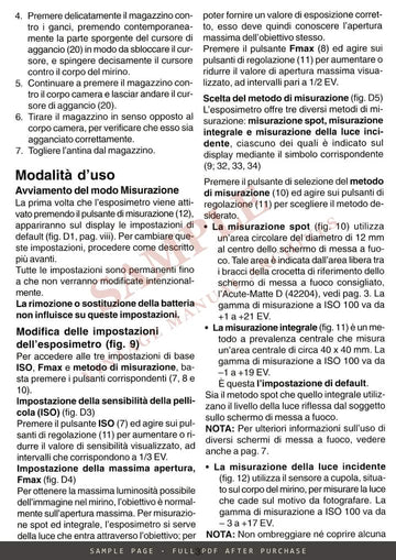 Hasselblad PME90 Metering Prism Finder – Users Manual, Multilingual – sample page 3