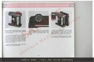 Mamiya RZ67 Pro II Instruction Manual – English – sample page 3 (watermarked preview)