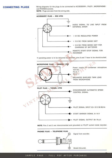 Arrivox-Tandberg Tape Recorder – Instruction Manual, English – sample page 3 (watermarked preview)