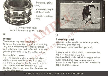 Edixa-mat Reflex – Instruction Book, English – sample page 3 (watermarked preview)