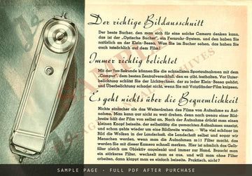 Voigtländer Klein-Bessa "Zwei Seelen und ein Gedanke" – Folder, July 1938 – sample page 3 (watermarked preview)