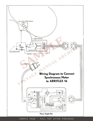 Arriflex 16 Synchronous Motor – Instructions for Use, English – sample page 3 (watermarked preview)