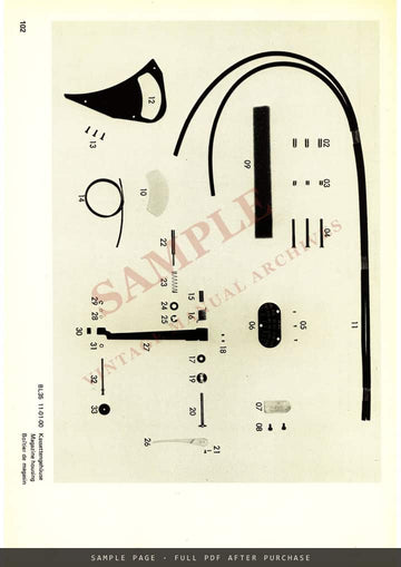 Arriflex 35 BL – Spare Parts List (Ersatzteilliste / Liste des pièces de rechange) – sample page 3 (watermarked preview)