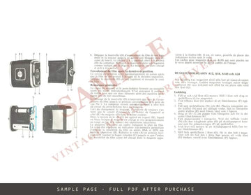 Hasselblad A12, A16, A16S and A24 Film Magazines – Instructions, Multilingual – sample page 3