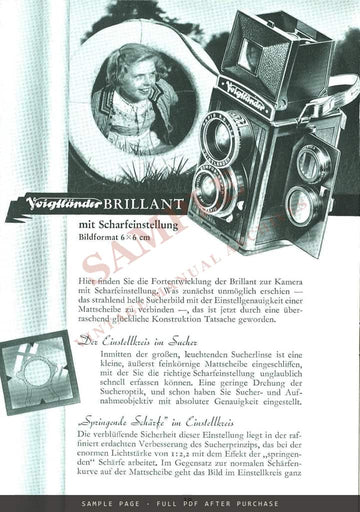 Kameras von Voigtländer – German Catalogue 1938 (Objektive, Kameras, Zubehör, Films) – sample page 3 (watermarked preview)