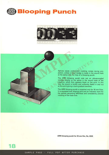 ARRI Film Laboratory Equipment – Second Arnold & Richter Laboratory Brochure – sample page 3 (watermarked preview)