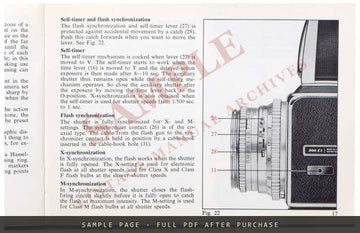 Hasselblad 500EL Instruction Book – English – sample page 3 (watermarked preview)