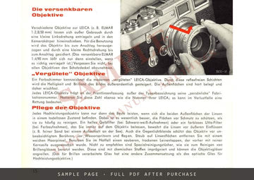 Fotografieren mit Leica M3 – Ernst Leitz Wetzlar Anleitung, German – sample page 3 (watermarked preview)