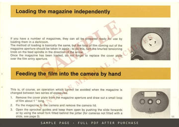 Bolex H16 Reflex-5 Camera – Instruction Manual, English – sample page 3 (watermarked preview)