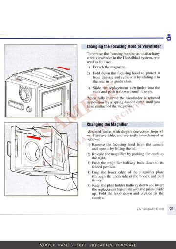 Hasselblad 503CW Instruction Manual – English, 40-Page Edition – sample page 3