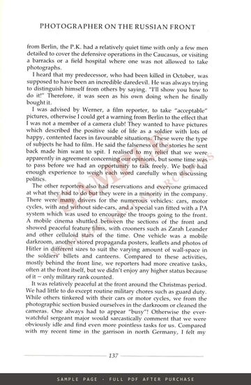 My Life with the Leica by Walther Benser – Hove Foto Books – sample page 3 (watermarked preview)