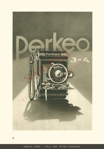 Voigtländer "Die gute flache Voigtländer" – Inos II and Jubilar German Catalogue, July 1933 – sample page 3 (watermarked preview)