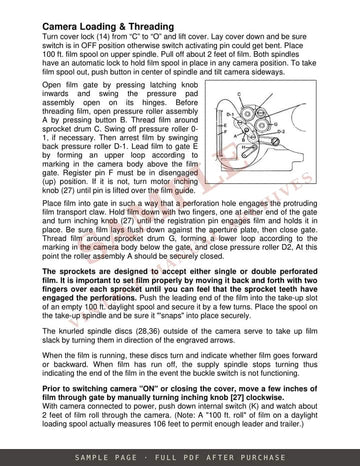 Arriflex 16S – Operating Instructions, English – sample page 3 (watermarked preview)