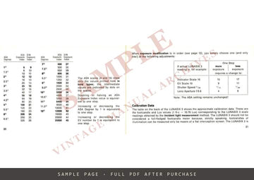 Gossen Lunasix 3 System Exposure Meter – Operating Instructions and Exposure Manual – sample page 3 (watermarked preview)