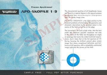 Voigtländer Professional Lenses – Heliar, Apo-Lanthar, Telomar & Apo-Skopar Brochure – sample page 3 (watermarked preview)