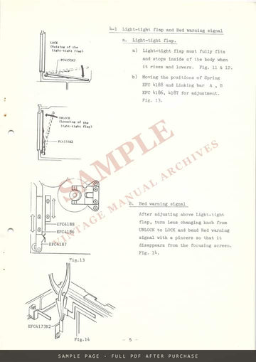 Mamiya C330 Professional f (EFC) Service Instructions – Repair Manual, 1975 – sample page 3 (watermarked preview)
