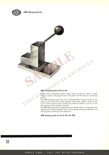 ARRI Laboratory Equipment – Arnold & Richter Film Laboratory Brochure – sample page 3 (watermarked preview)