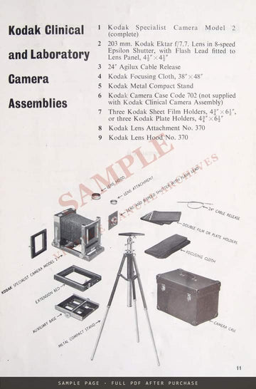 Kodak Specialist Camera Model 2 – Instructions for Use – sample page 3 (watermarked preview)