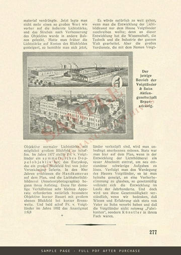 Der Ansporn, 5 March 1929 – "Die Entwicklung der Photographie" and the History of Voigtländer – sample page 3 (watermarked preview)