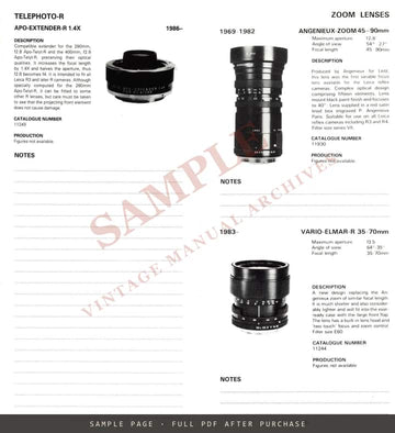 Leica Camera and Lens Pocket Book, 5th Edition – Hove Foto Books – sample page 4 (watermarked preview)