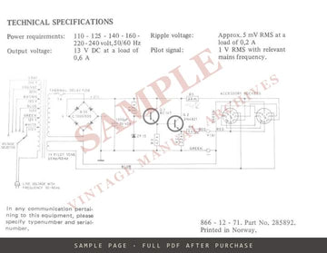 Arrivox-Tandberg Mains Unit – Instruction Manual, English – sample page 4 (watermarked preview)